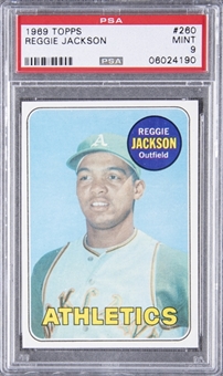 1969 Topps #260 Reggie Jackson Rookie Card – PSA MINT 9